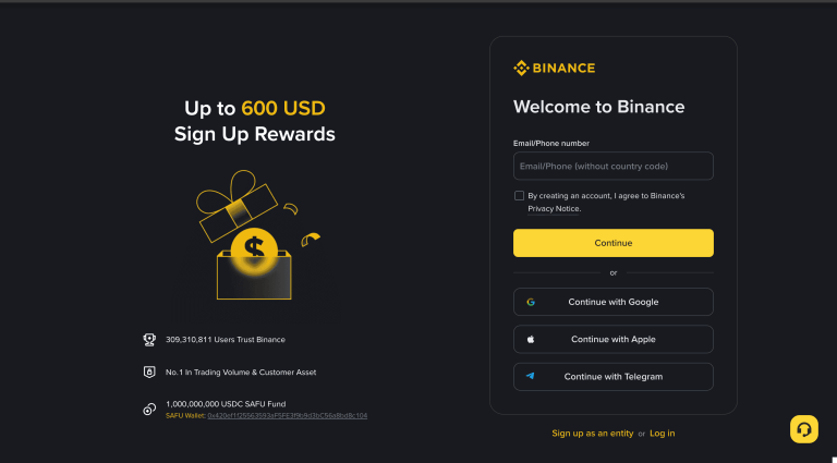 Binance Bonuscode KRYPTO50 Screenshot Rewards und 20% dauerhaft Gebühren sparen Binance Empfehlungscode und 25% bei nutzung von bnb
