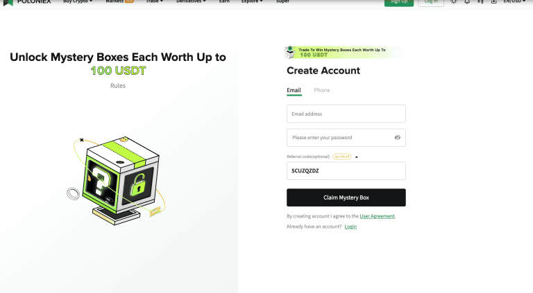 Poloniex bonus code 5CUZQZDZ - how to secure a 30 % fee discount now