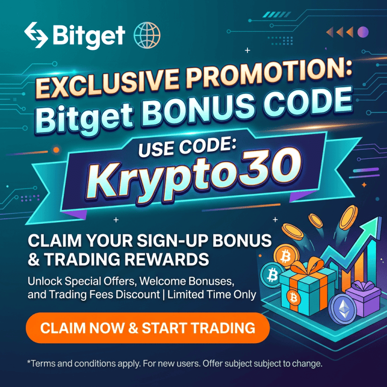 Exclusive Bitget promotion offering sign-up bonus and trading rewards with code Krypto30