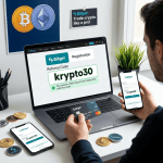 Registration page on Bitget website and mobile app with referral code krypto30