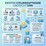 Overview of crypto tax software features, supported platforms, reporting compliance, selection criteria, market overview, and trends for 2026